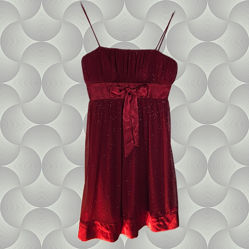 CityTriangles Red Sparkly Semi Formal Dress Size 7 - Picture 2 of 8